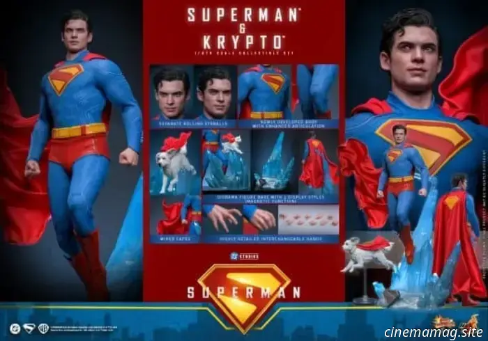 Hot Toys has officially revealed the sixth scale figures of Superman and Krypto, showcasing David Corenswet's portrayal of the Man of Steel.