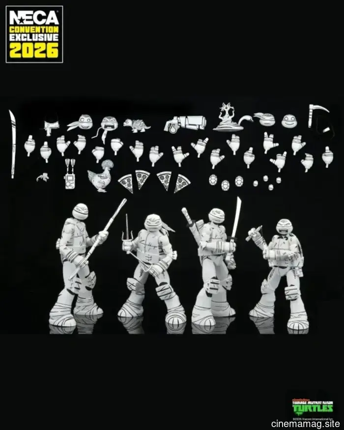 NECA presenta el set de figuras de acción exclusivo de la convención de las Tortugas Ninja 2026.