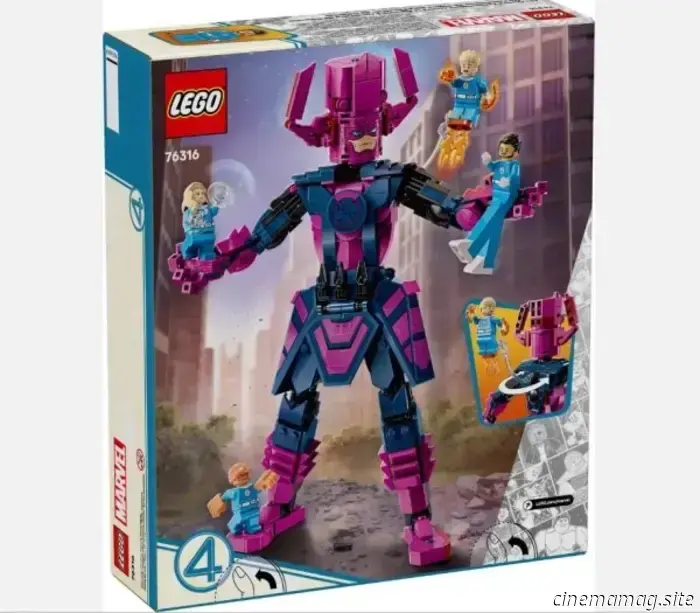 The Fantastic Four confront Galactus in LEGO's set titled The Fantastic Four: First Steps.