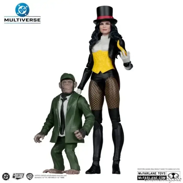 McFarlane Toys has revealed new DC Multiverse figures featuring Zatanna, Detective Chimp, Professor Pyg, Elongated Man, Cosmic Boy, and Blackhawk.
