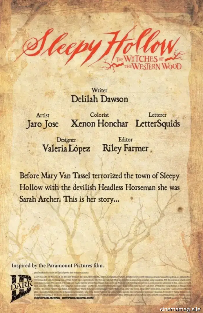 Comic Book Sneak Peek – Sleepy Hollow: The Witches of the Western Wood #1