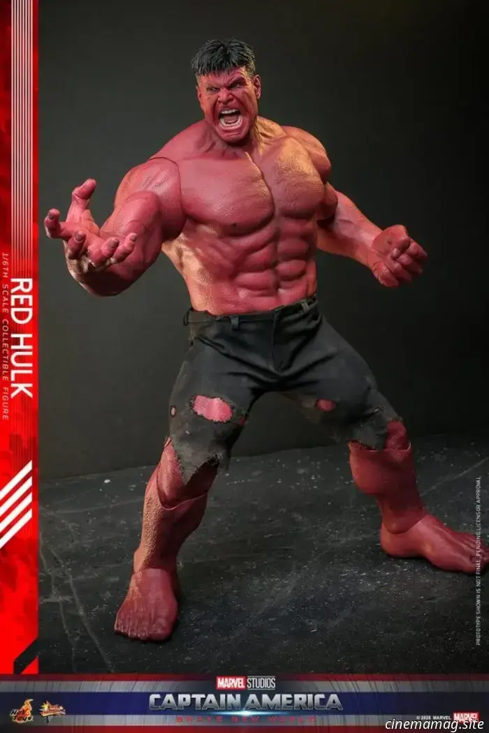 Hot Toys releases the sixth scale figure of Red Hulk from Captain America: Brave New World.